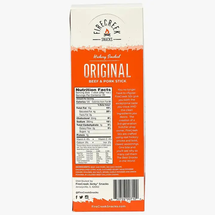 FireCreek Snacks Original Beef & Pork Meat Sticks