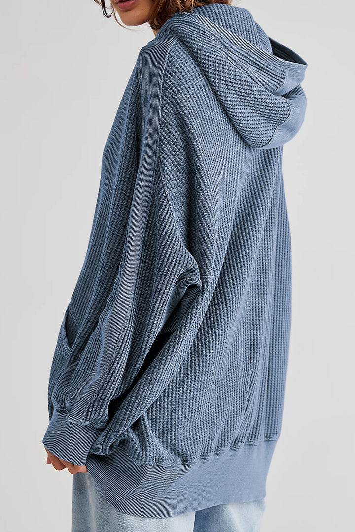 The Bouncing Doodle Zip-Up Long Sleeve Waffle Hoodie