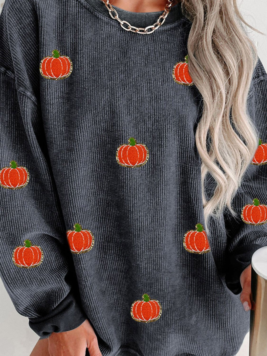 The Bouncing Doodle Pumpkin Long Sleeve Sweatshirt