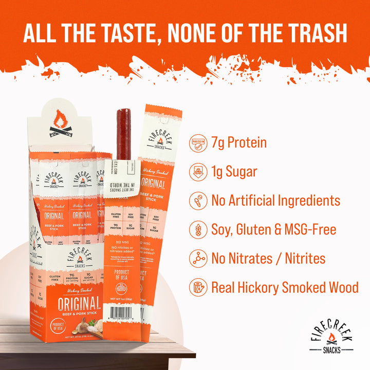FireCreek Snacks Original Beef & Pork Meat Sticks