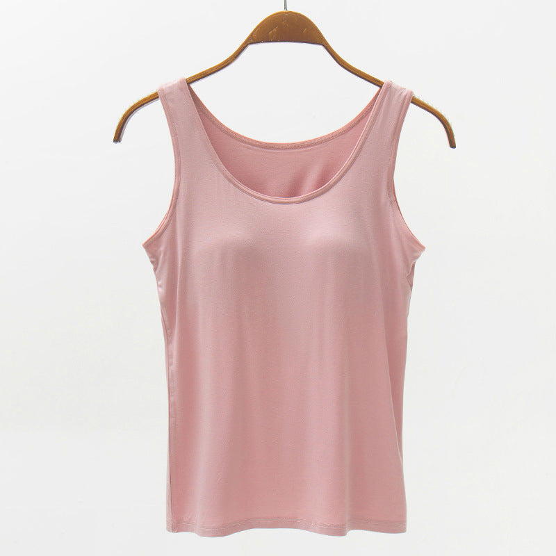 The Bouncing Doodle Full Size Wide Strap Modal Tank with Bra