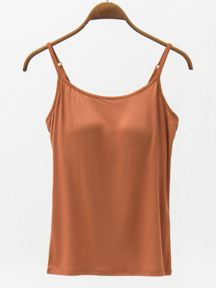 The Bouncing Doodle Adjustable Strap Modal Cami with Bra