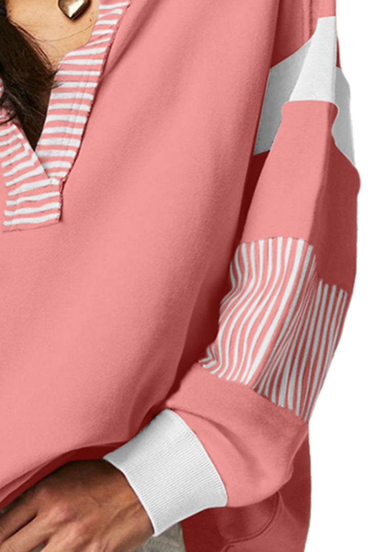 The Bouncing Doodle Collared Neck Long Sleeve Sweatshirt