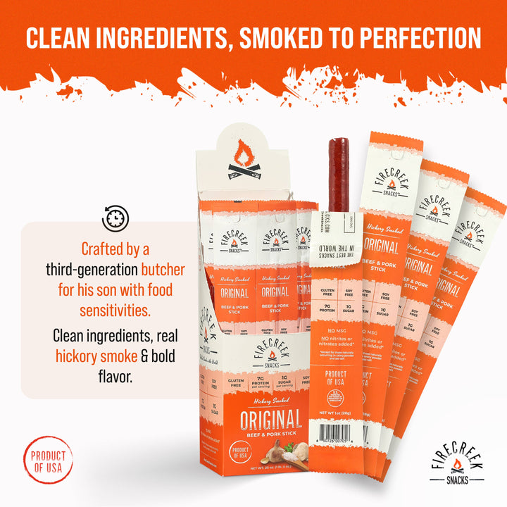 FireCreek Snacks Original Beef & Pork Meat Sticks