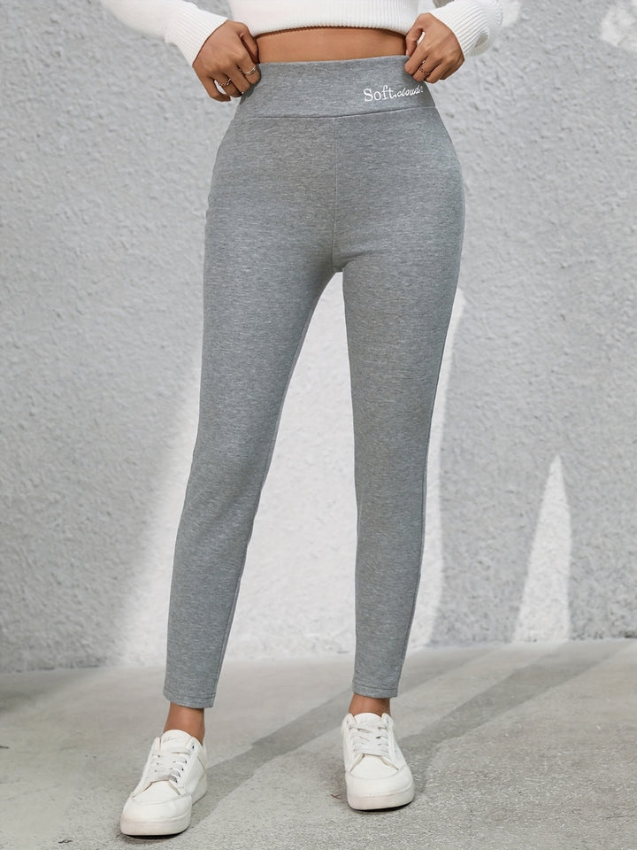 The Bouncing Doodle Fleece Lined  High Waist Leggings