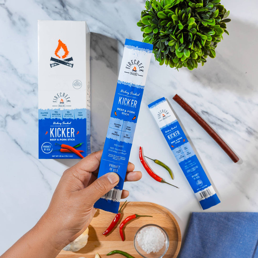 FireCreek Snacks Kicker Spicy Beef & Pork Meat Sticks