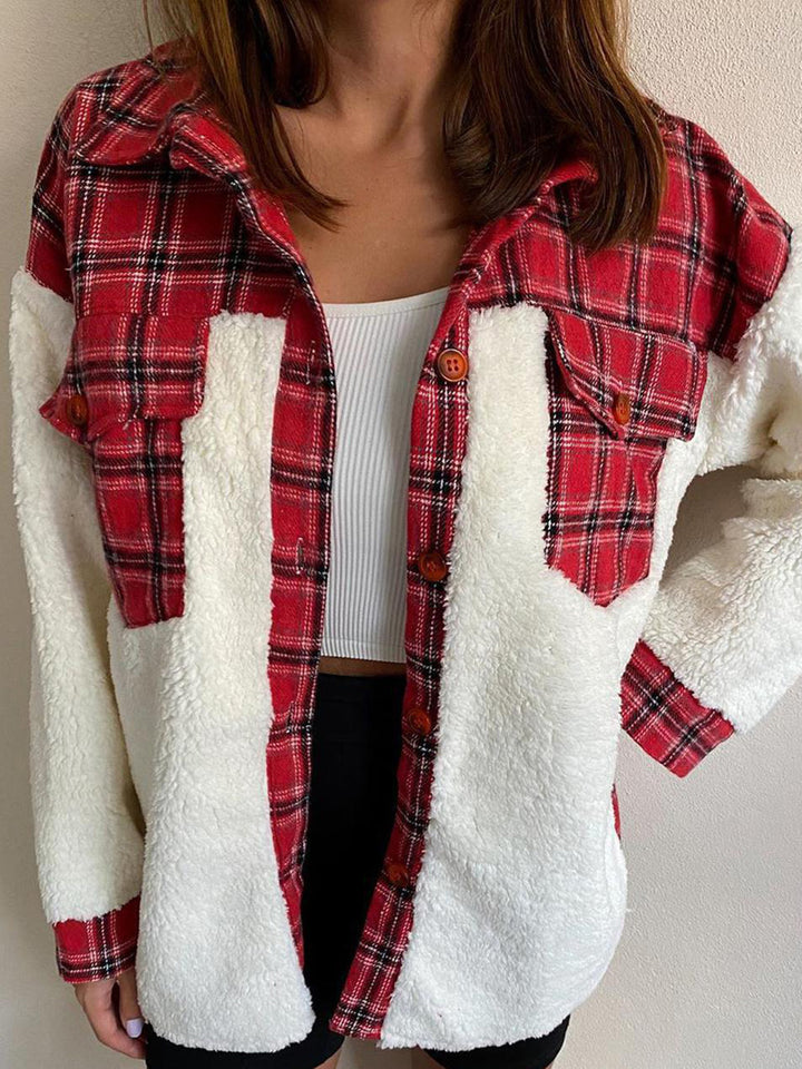 The Bouncing Doodle Fuzzy Button Up Long Sleeve Jacket