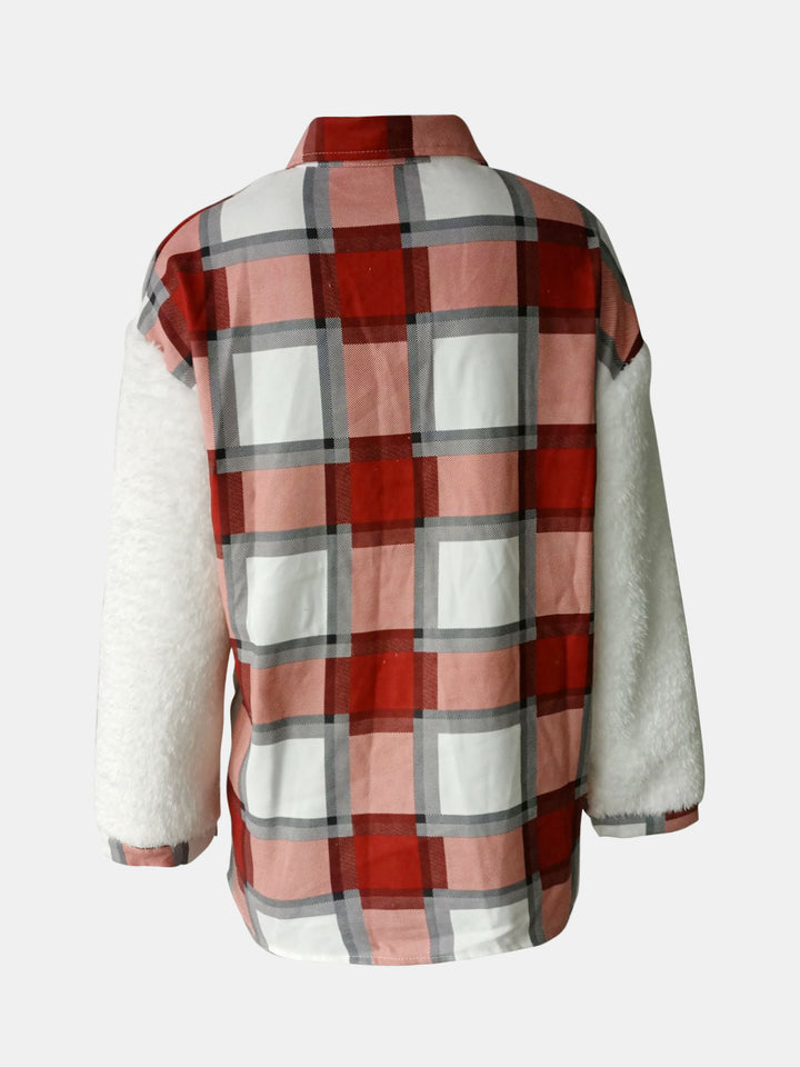 The Bouncing Doodle Fuzzy Button Up Long Sleeve Jacket
