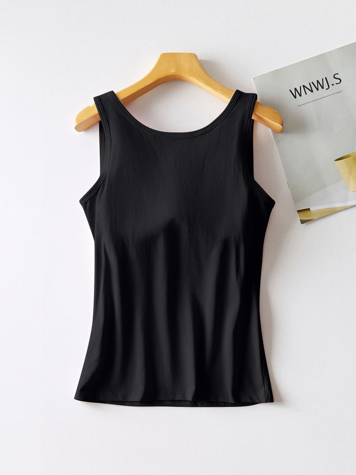 The Bouncing Doodle Round Neck Tank with Bra
