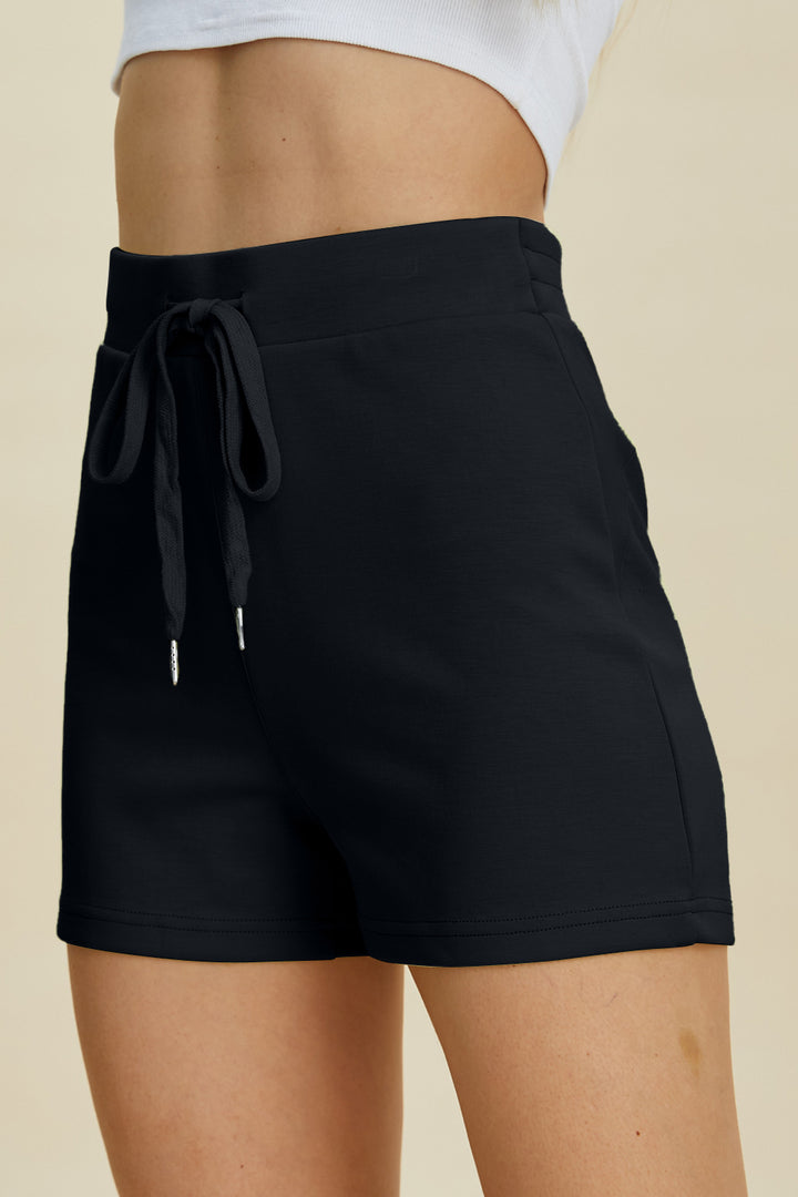 Bouncing Doodle Full Size Air Scuba Drawstring High Waist Shorts