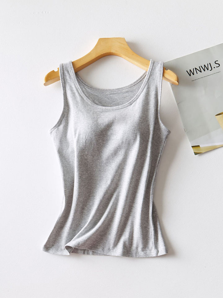 The Bouncing Doodle Round Neck Tank with Bra