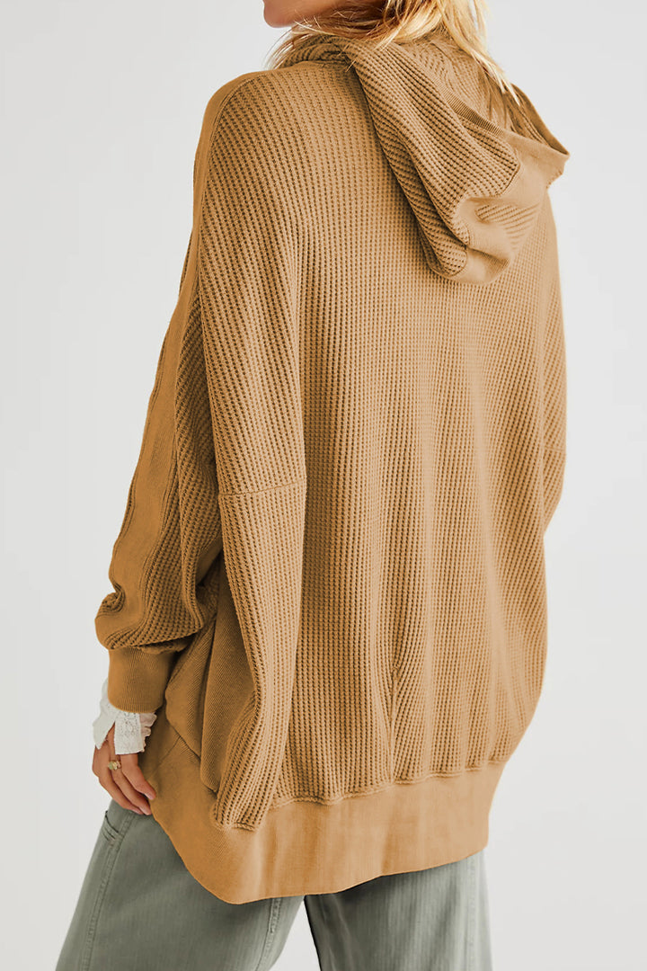 The Bouncing Doodle Zip-Up Long Sleeve Waffle Hoodie