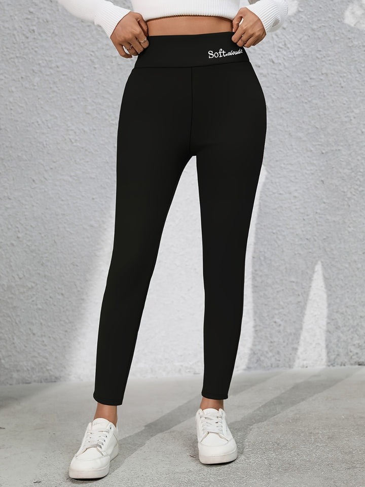 The Bouncing Doodle Fleece Lined  High Waist Leggings