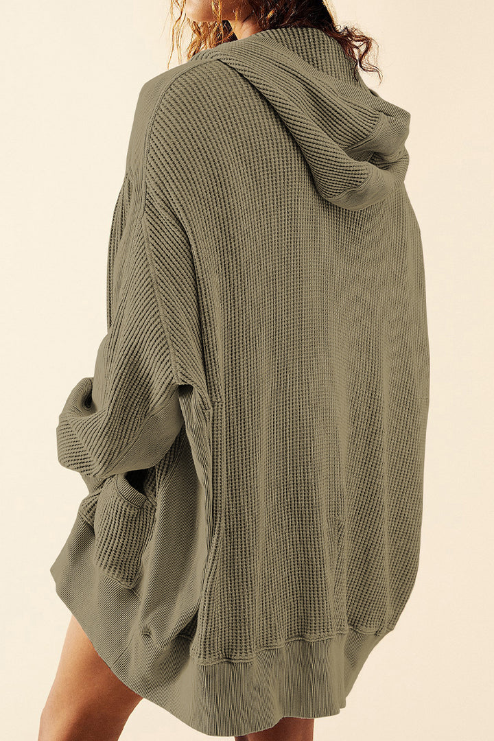 The Bouncing Doodle Zip-Up Long Sleeve Waffle Hoodie