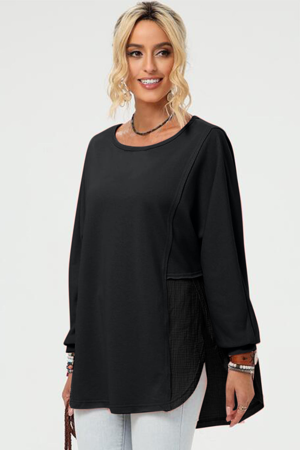 The Bouncing Doodle Long Sleeve High-Low Shirt