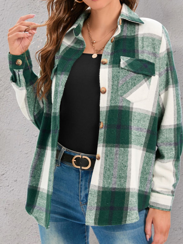 The Bouncing Doodle Plaid Flannel Shacket