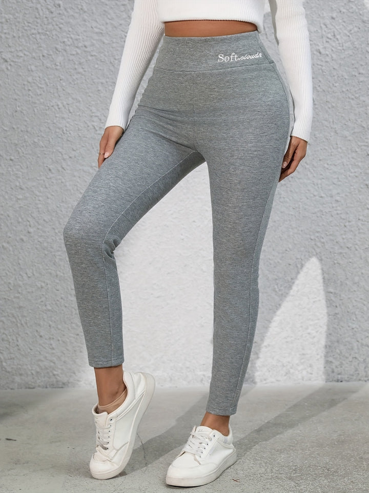 The Bouncing Doodle Fleece Lined  High Waist Leggings