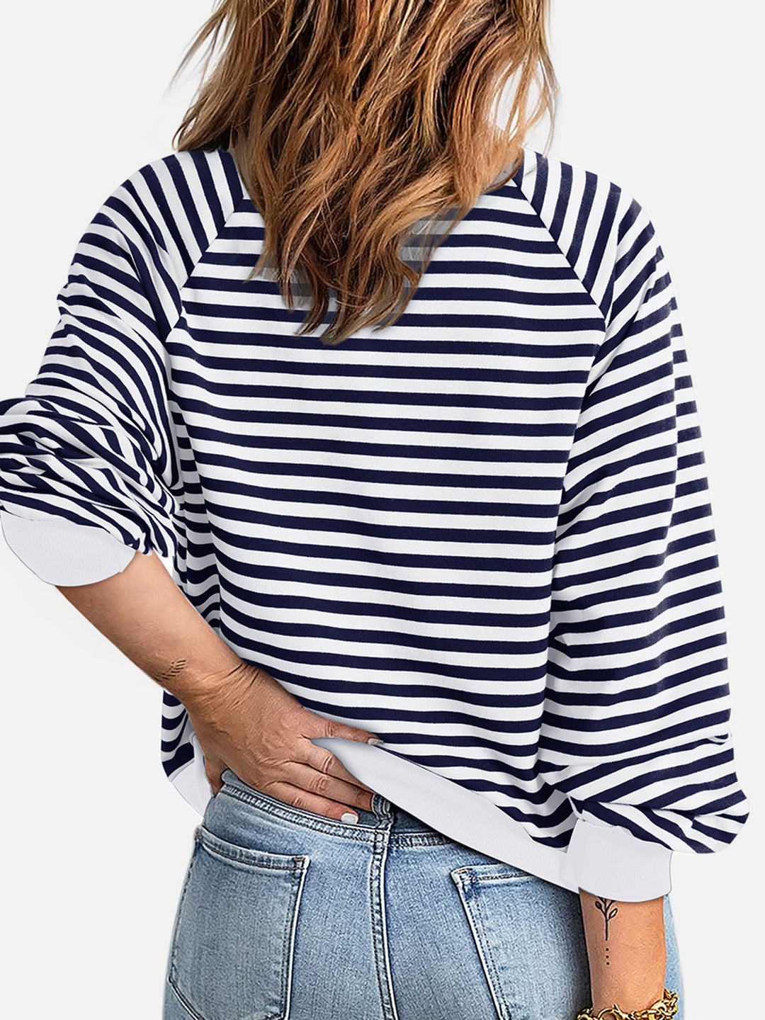 The Bouncing Doodle Striped Zip Up Long Sleeve Sweatshirt