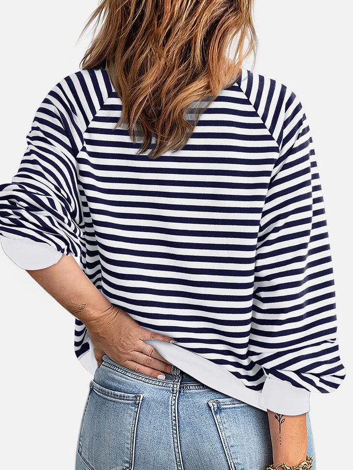 The Bouncing Doodle Striped Zip Up Long Sleeve Sweatshirt