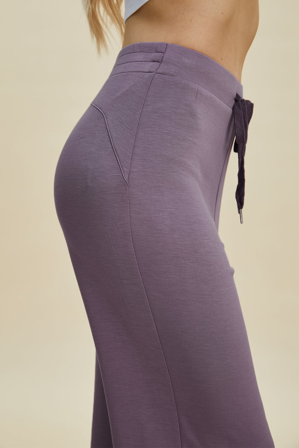 Bouncing Doodle Full Size Air Scuba Drawstring Wide Leg Pants