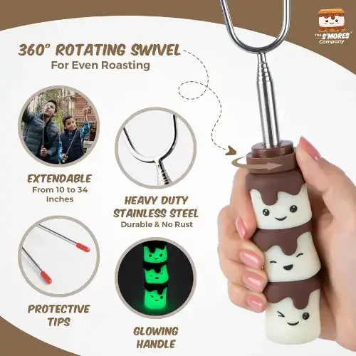 S'mores Marshmallow Roasting Sticks - Glow in the Dark - PDQ