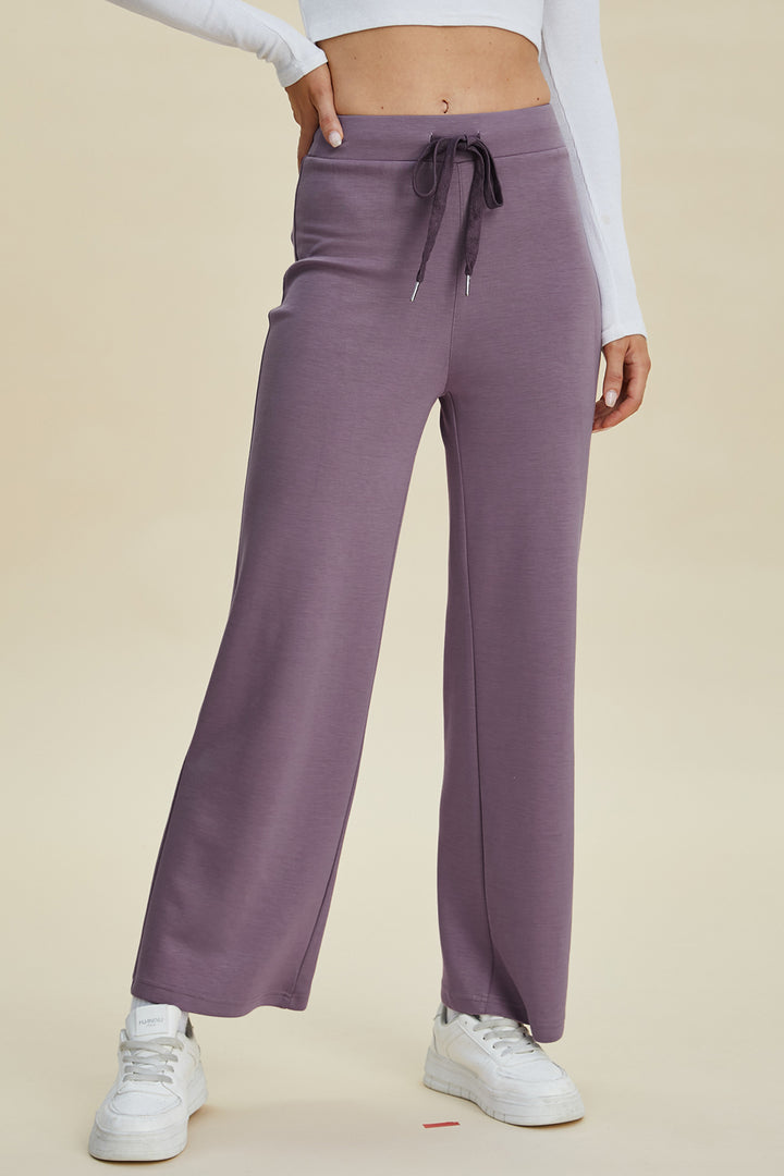 Bouncing Doodle Full Size Air Scuba Drawstring Wide Leg Pants