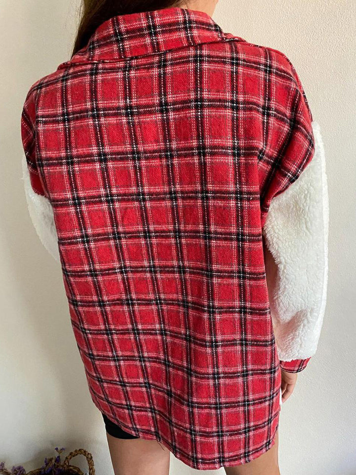 The Bouncing Doodle Fuzzy Button Up Long Sleeve Jacket