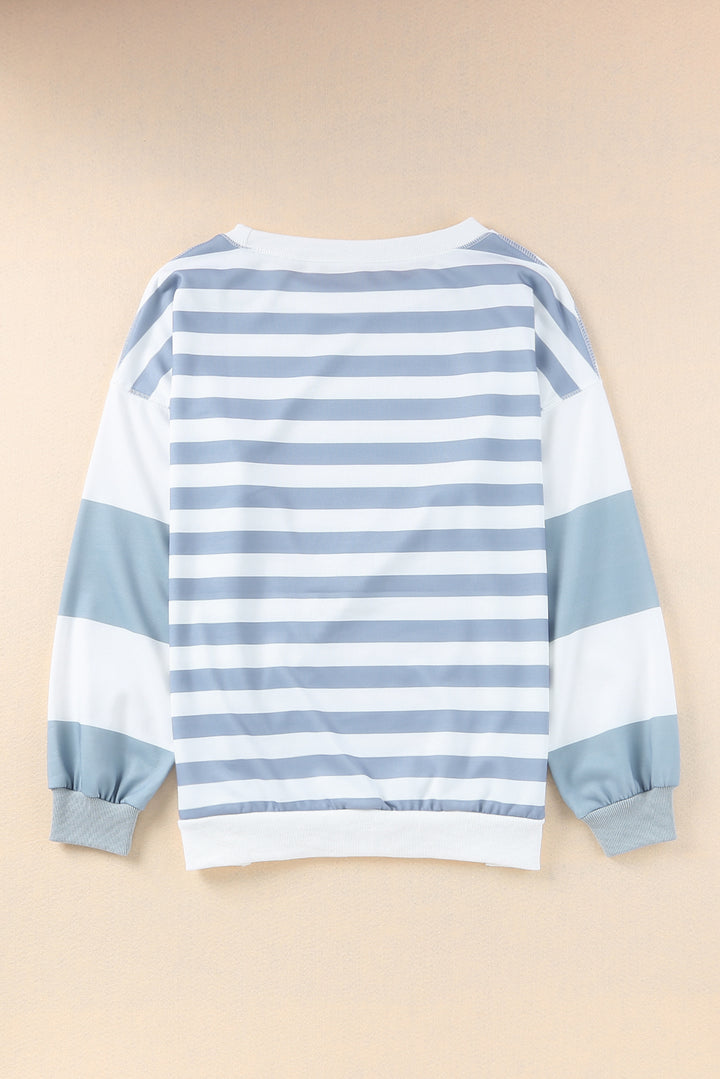 The Bouncing Doodle Football Striped Long Sleeve Sweatshirt