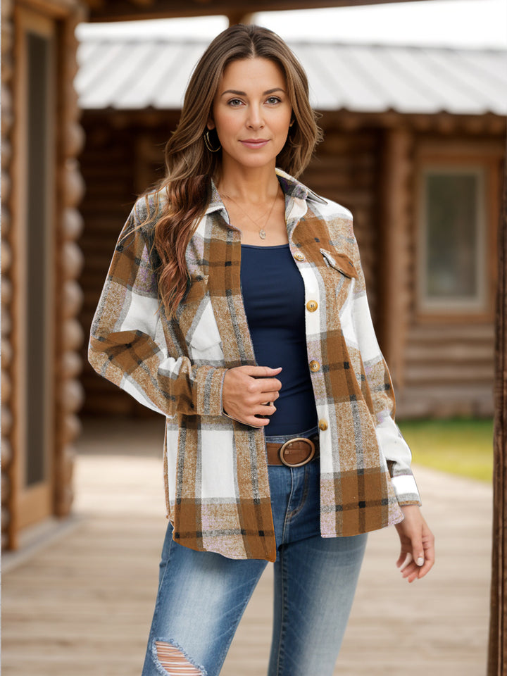 The Bouncing Doodle Plaid Flannel Shacket