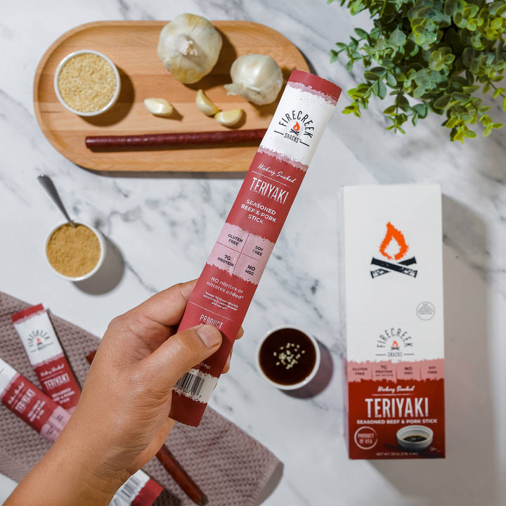 FireCreek Snacks Teriyaki Beef & Pork Meat Sticks