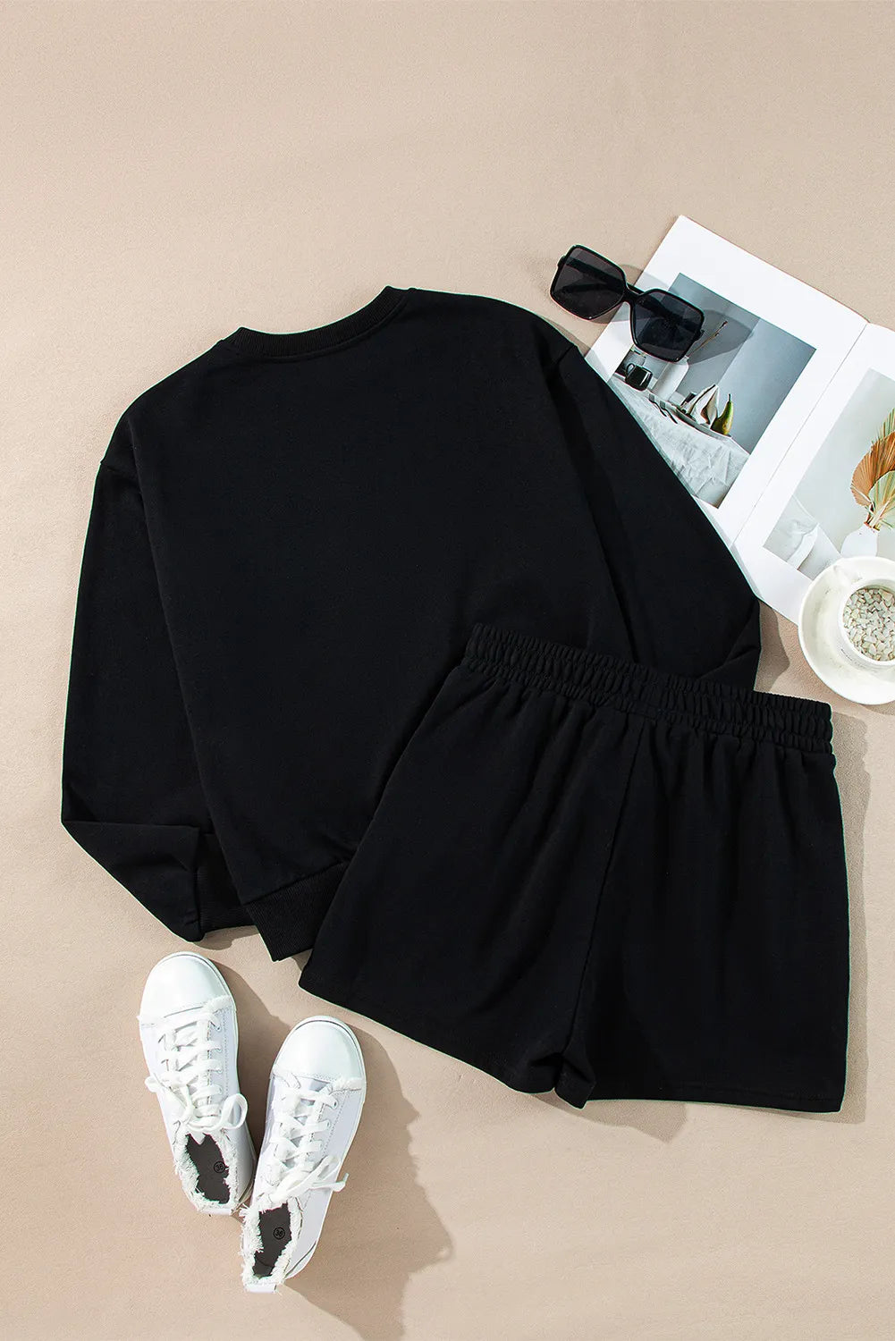 The Bouncing Doodle MERRY Sequin Long Sleeve Top and Shorts Set