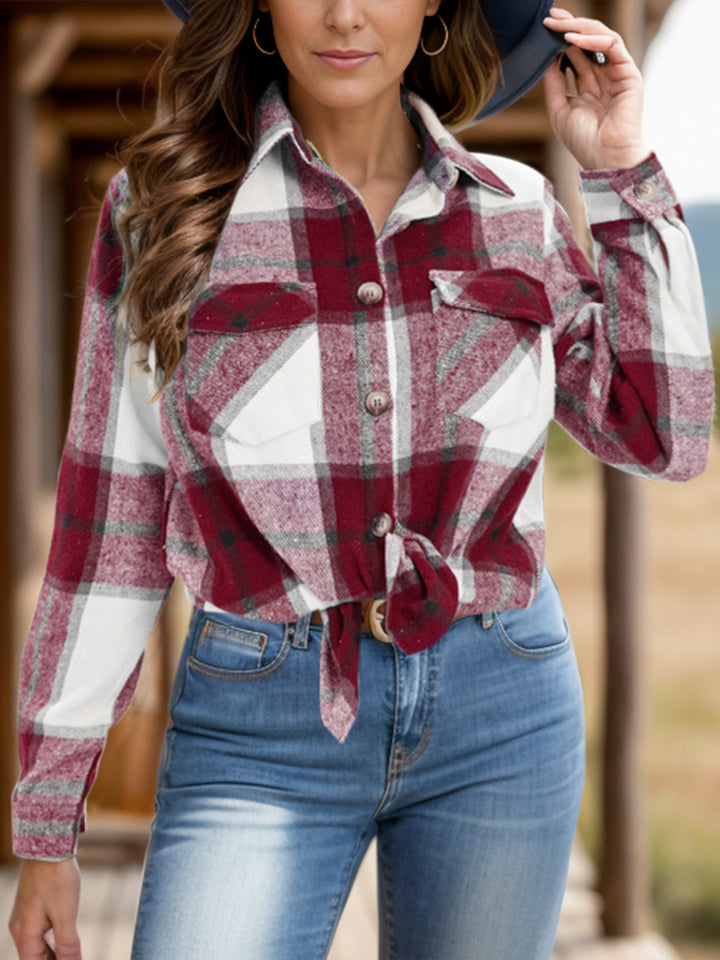 The Bouncing Doodle Plaid Flannel Shacket