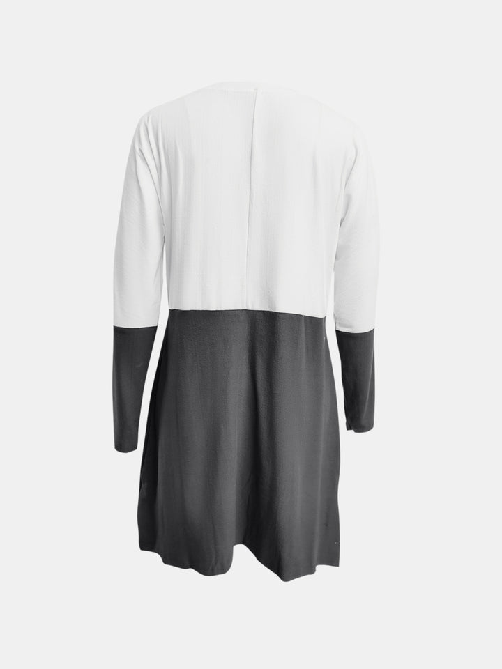 The Bouncing Doodle Two-Tone Round Neck Long Sleeve T-Shirt