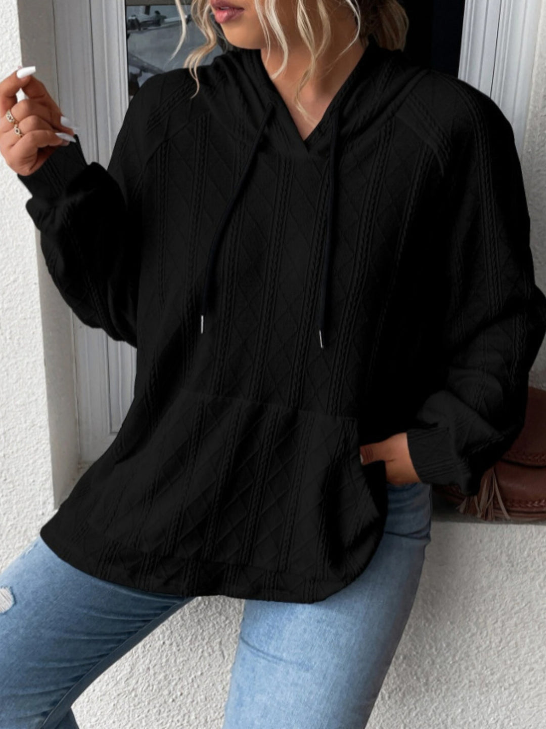 The Bouncing Doodle Drawstring Long Sleeve Hoodie