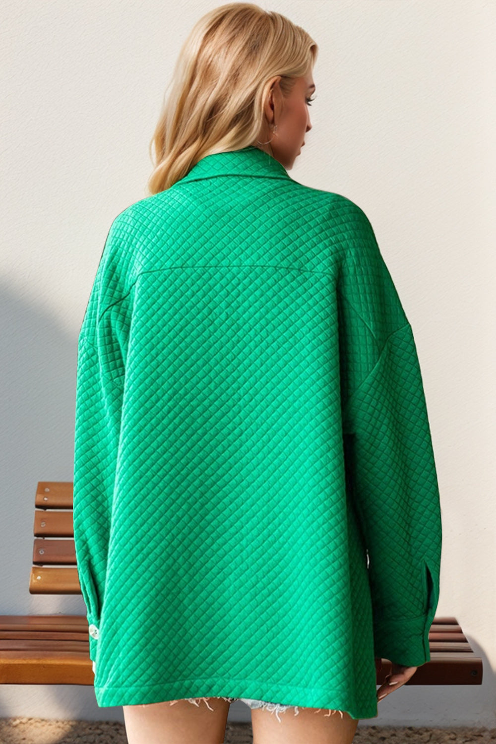 The Bouncing Doodle Quilted Button Up Shacket