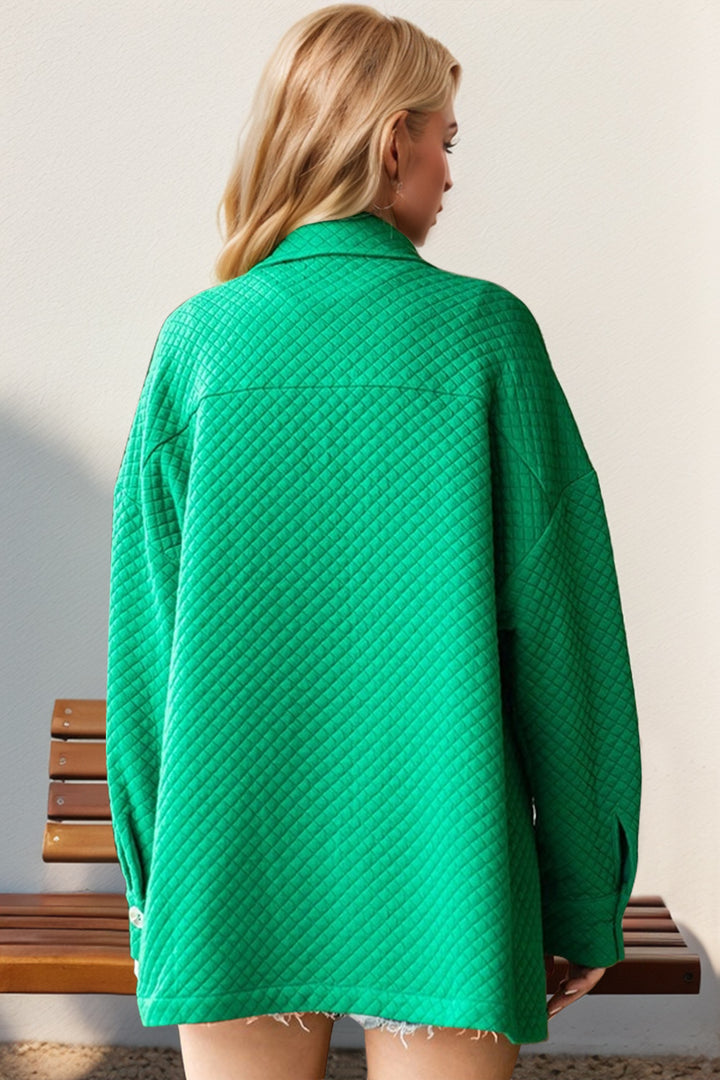 The Bouncing Doodle Quilted Button Up Shacket