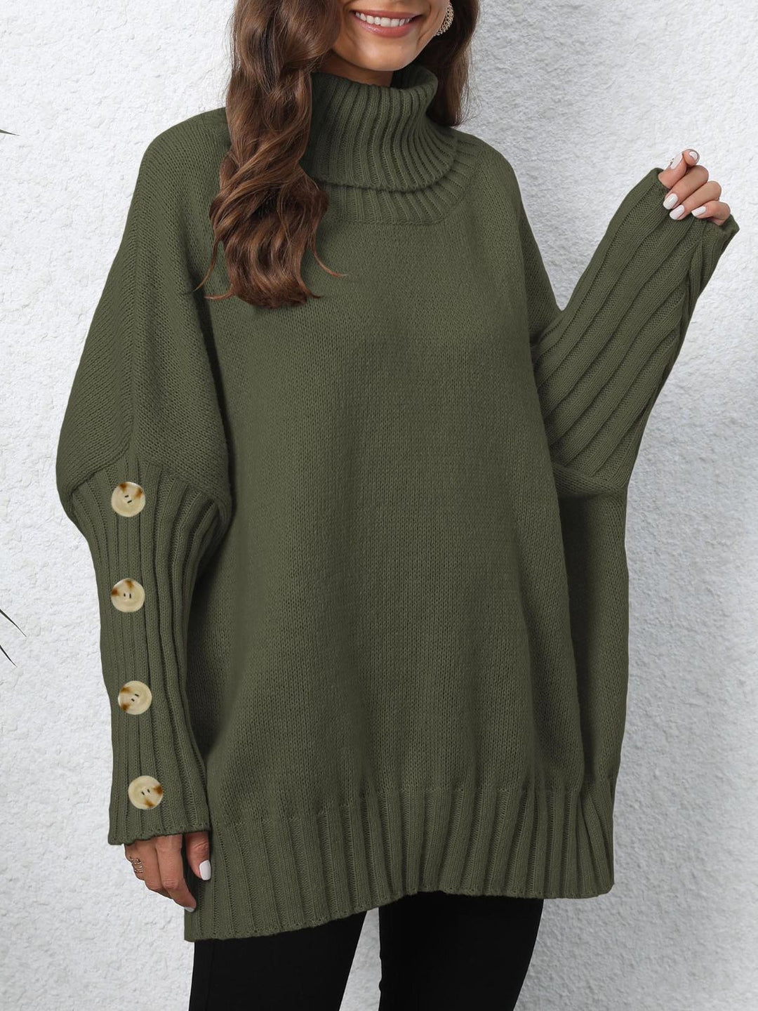 The Bouncing Doodle Turtleneck Long Sleeve Sweater