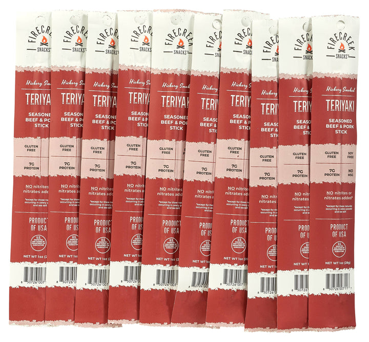 FireCreek Snacks Teriyaki Beef & Pork Meat Sticks