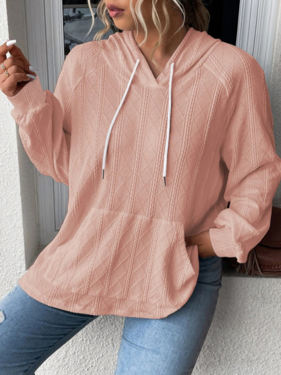 The Bouncing Doodle Drawstring Long Sleeve Hoodie