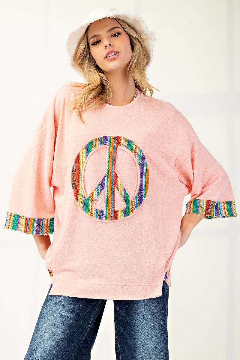 Easel - Colorful Peace Sign Top