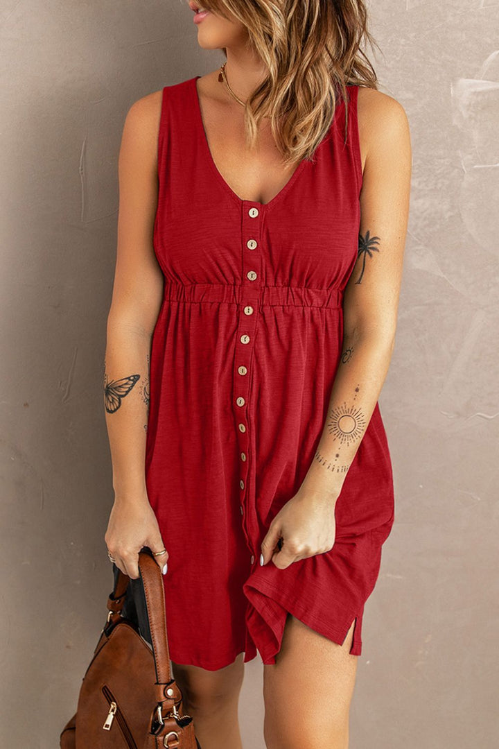 Sleeveless Button Down Magic Dress
