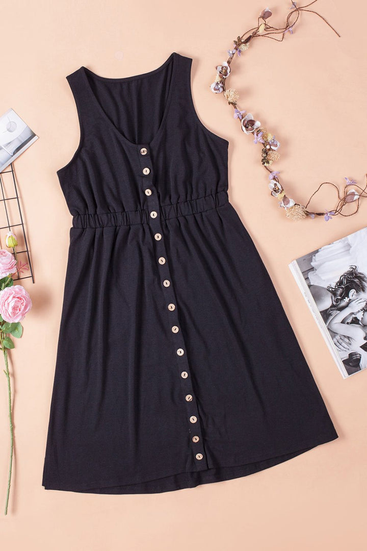 Sleeveless Button Down Magic Dress