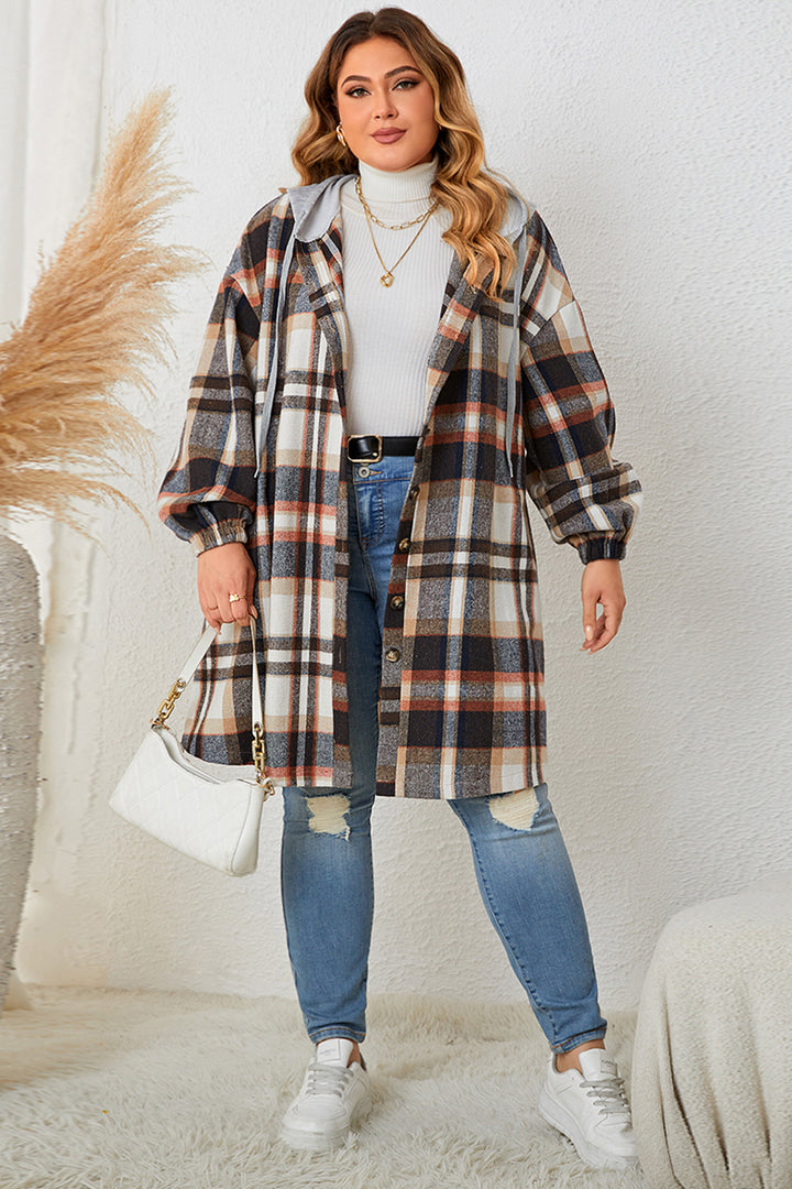 The Bouncing Doodle Plaid Hooded Coat