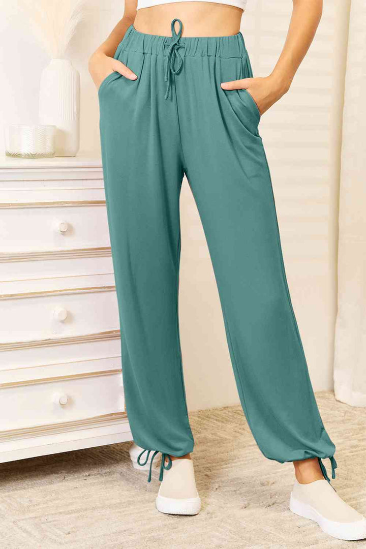 Basic Bae Soft Drawstring Waist Pants with Pockets