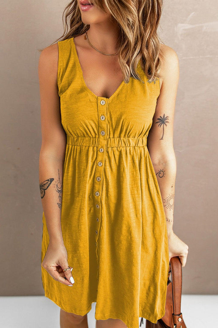 Sleeveless Button Down Magic Dress