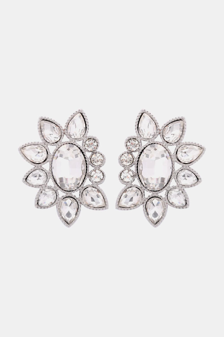 Geometrical Shape Glass Stone Dangle Earrings