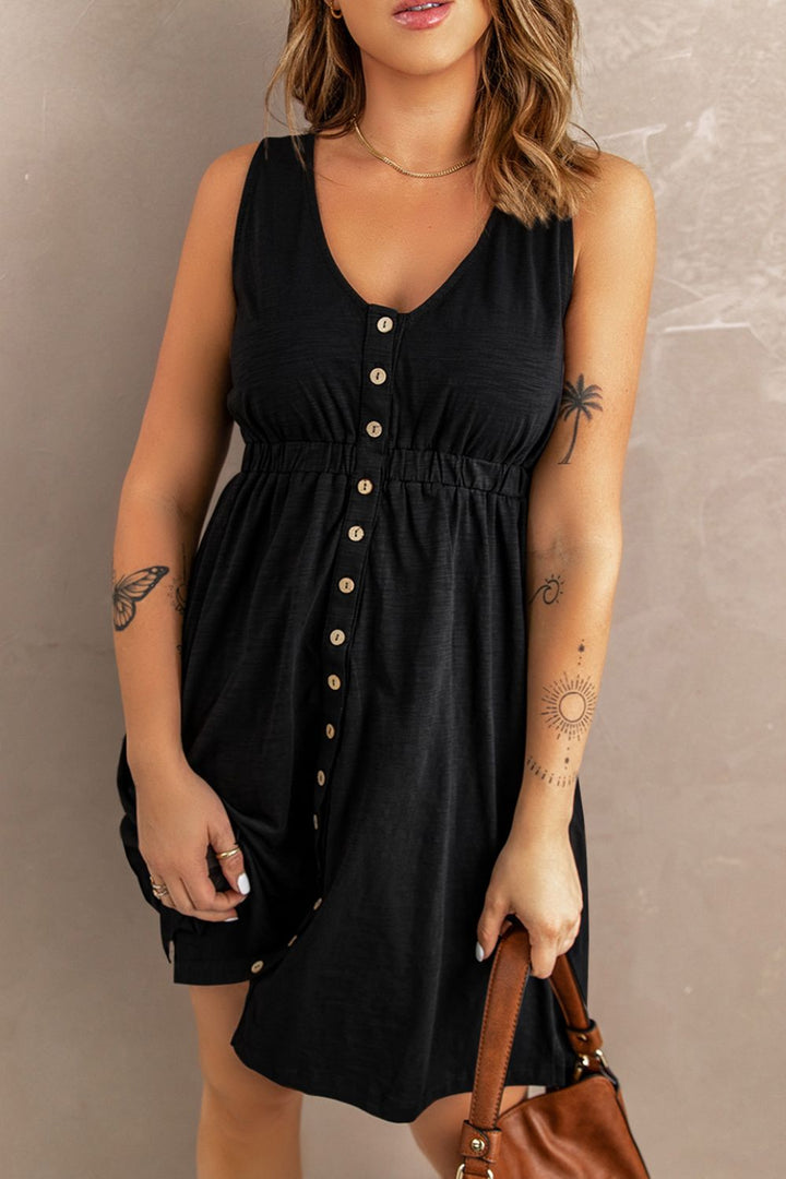 Sleeveless Button Down Magic Dress