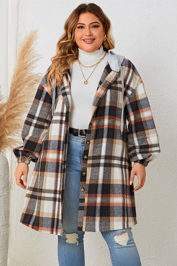 The Bouncing Doodle Plaid Hooded Coat