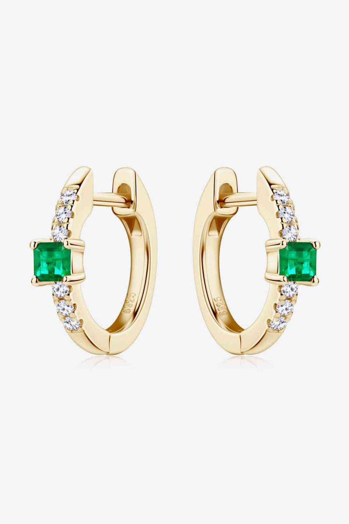 Lab-Grown Emerald Earrings
