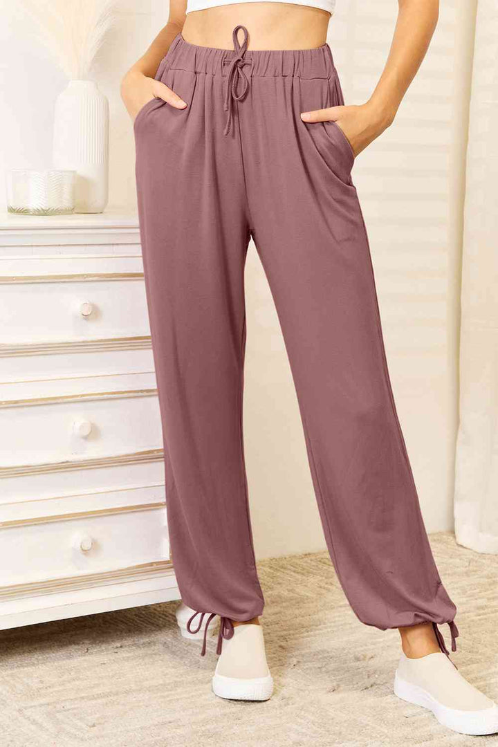 Basic Bae Soft Drawstring Waist Pants with Pockets